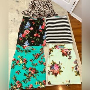 Bundle Of Toddler Pencil Skirts, Measure Size 3t-4t, Stretchy, 13 Inch Length